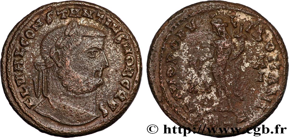 CONSTANCE Ier CHLORE Follis ou nummus TTB/TB