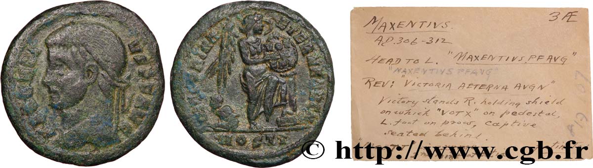 MAXENTIUS Demi-follis ou demi-nummus SS/fVZ