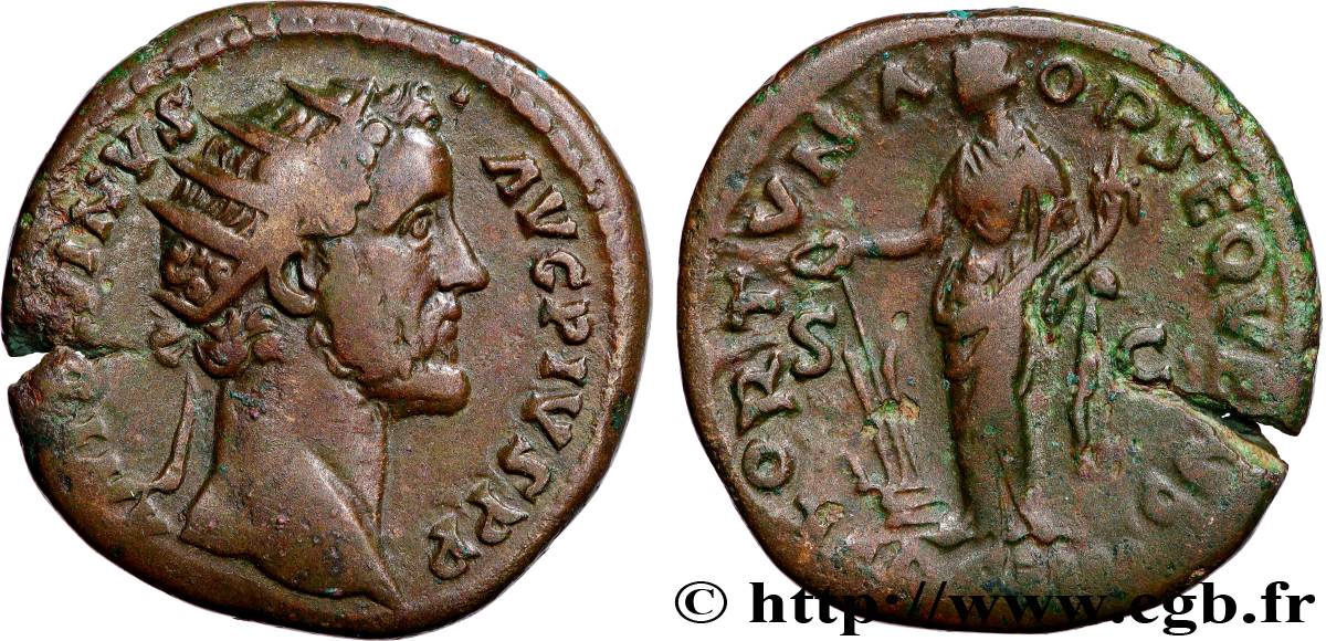 ANTONINUS PIUS Dupondius SS/fSS