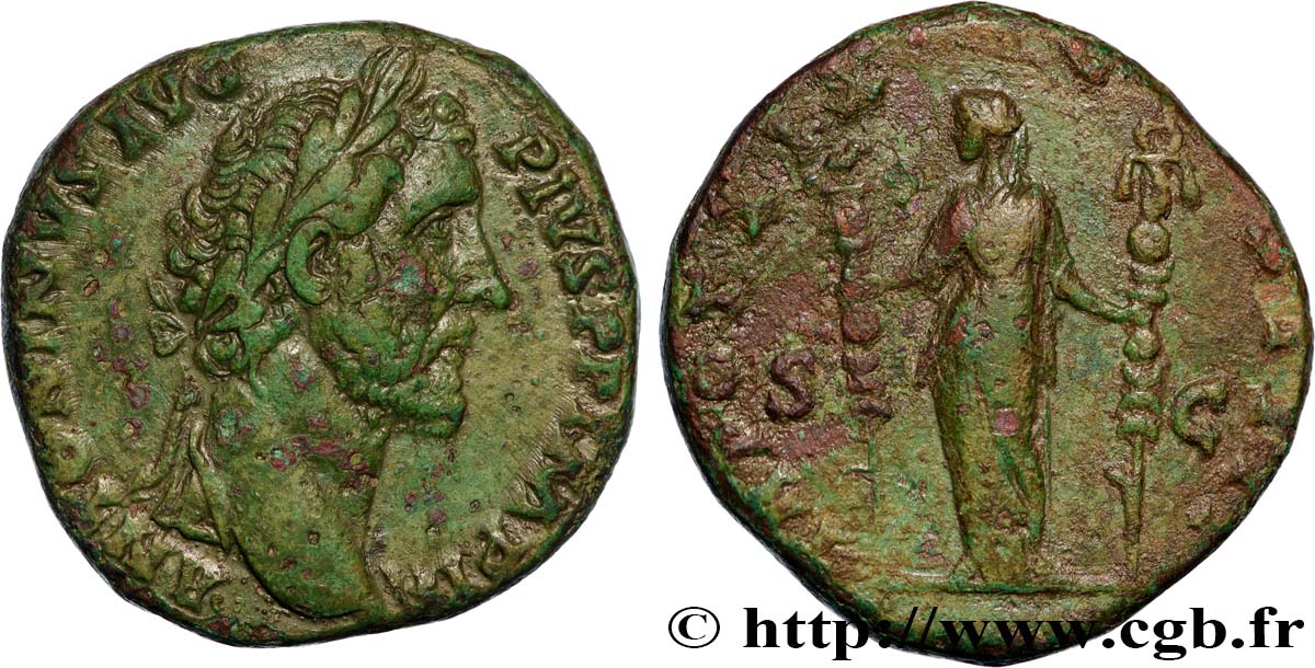 ANTONINUS PIUS Sesterce AU/VF