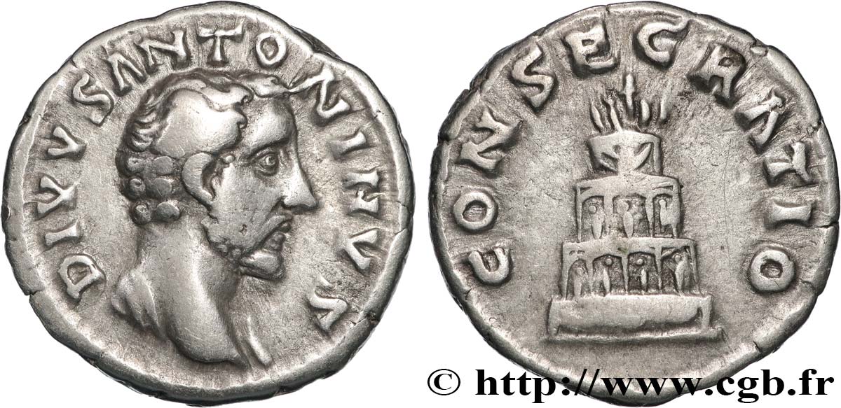 DIVUS ANTONINUS Denier XF