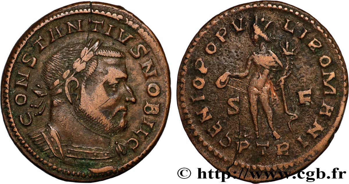 CONSTANTIUS I Follis ou nummus AU/XF