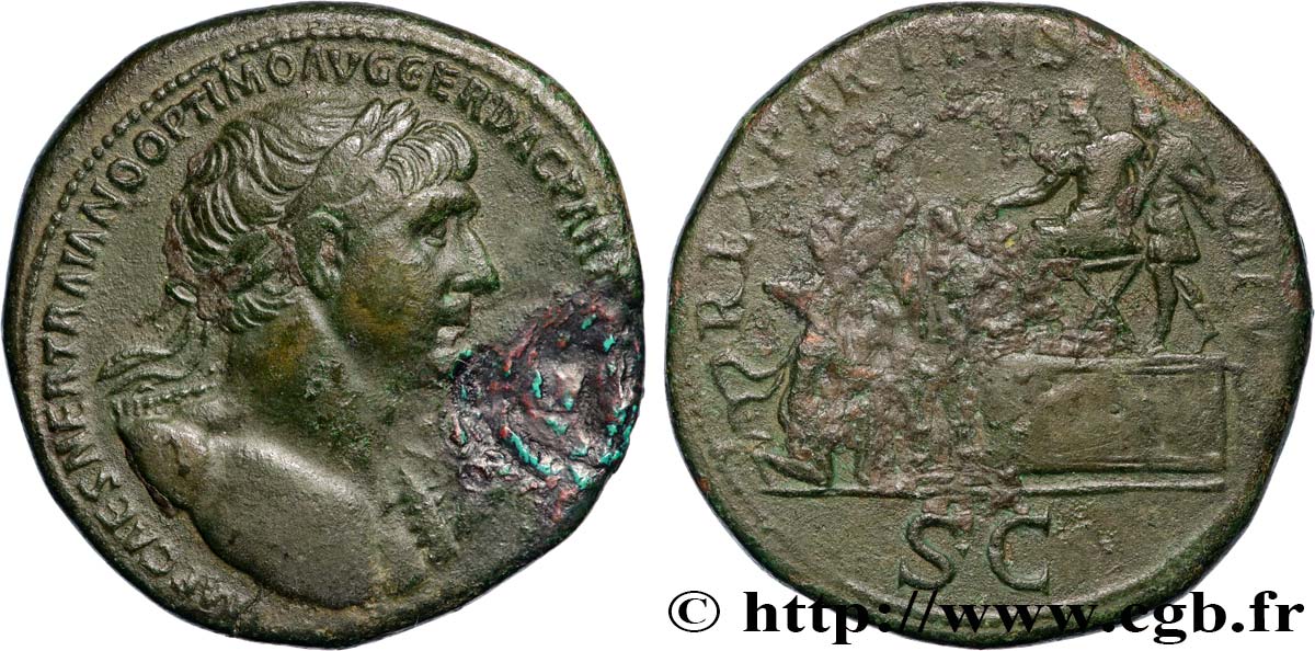 TRAJANUS Sesterce XF/VF