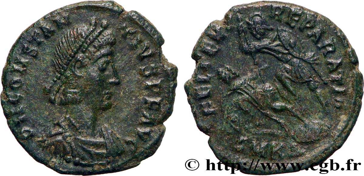 CONSTANTIUS II Maiorina réduite, (PB, Æ 3) fVZ