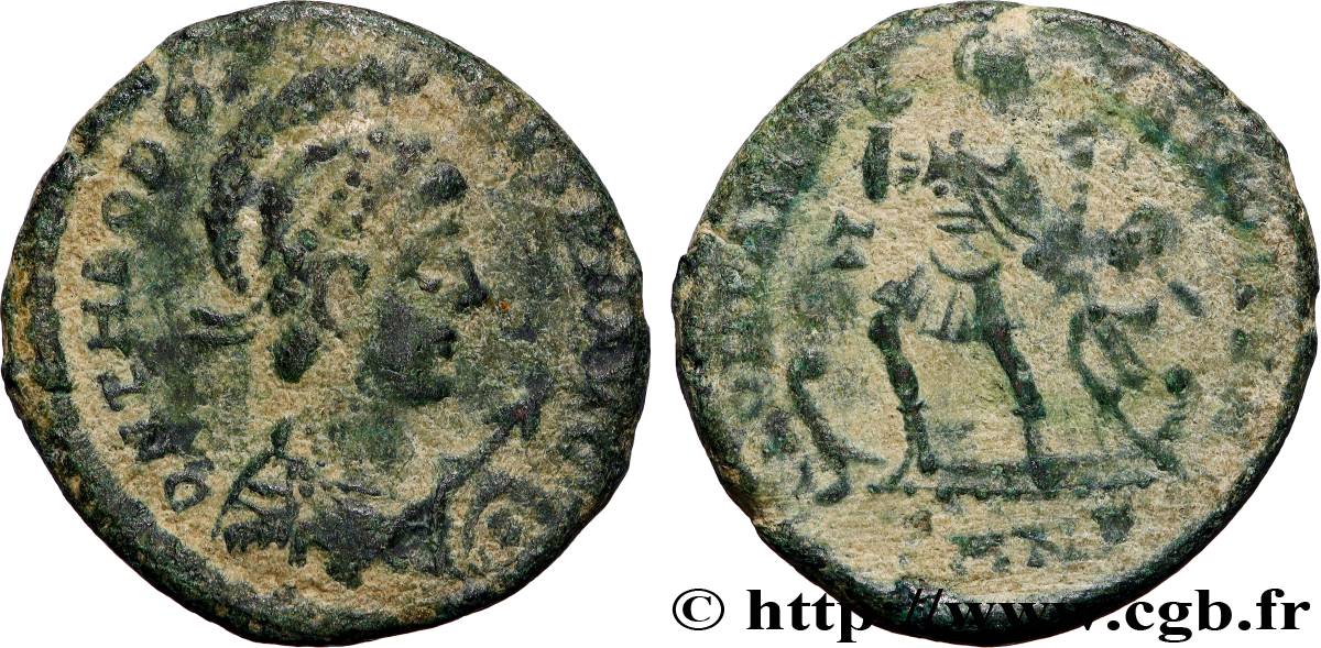 THEODOSIUS I Maiorina pecunia, (MB, Æ 2) VF