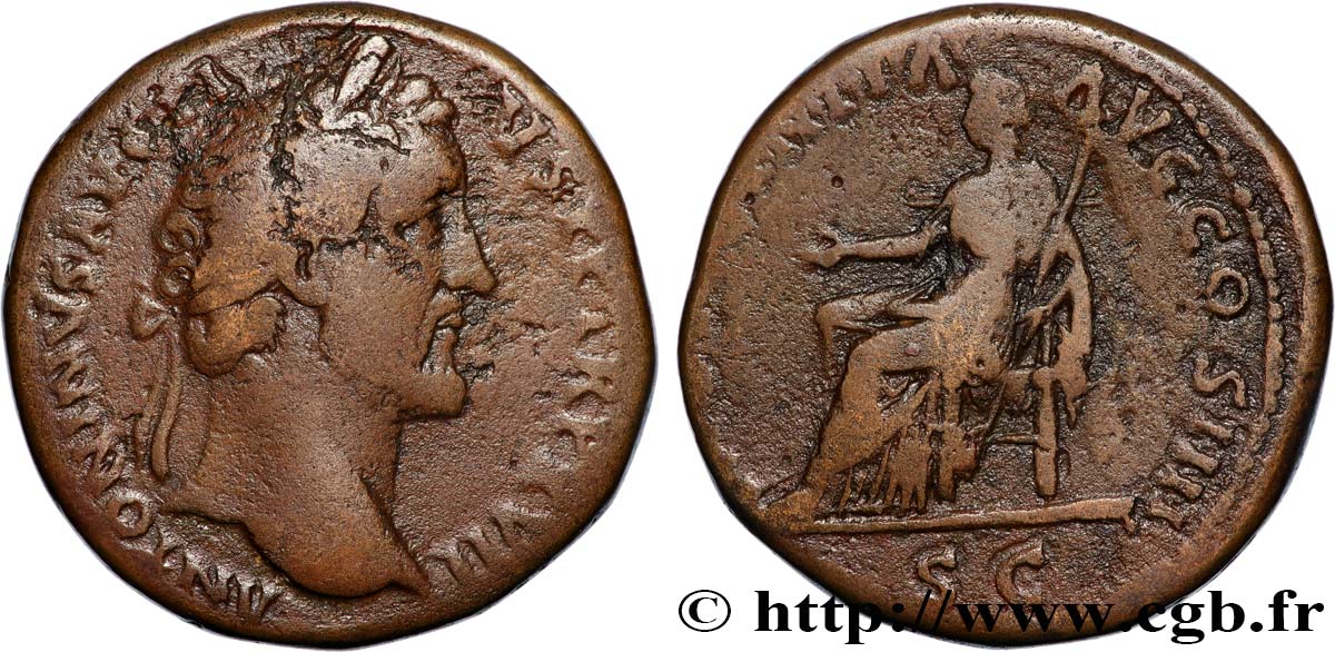 ANTONINUS PIUS Sesterce VF