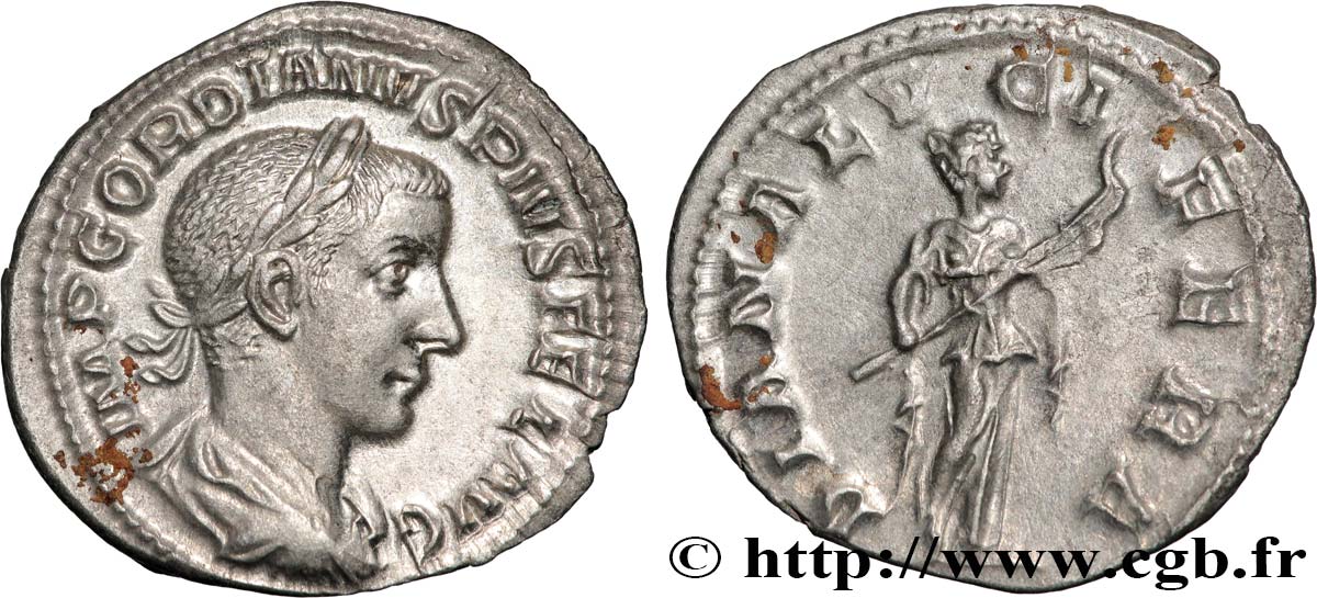 GORDIAN III Denier MS/AU