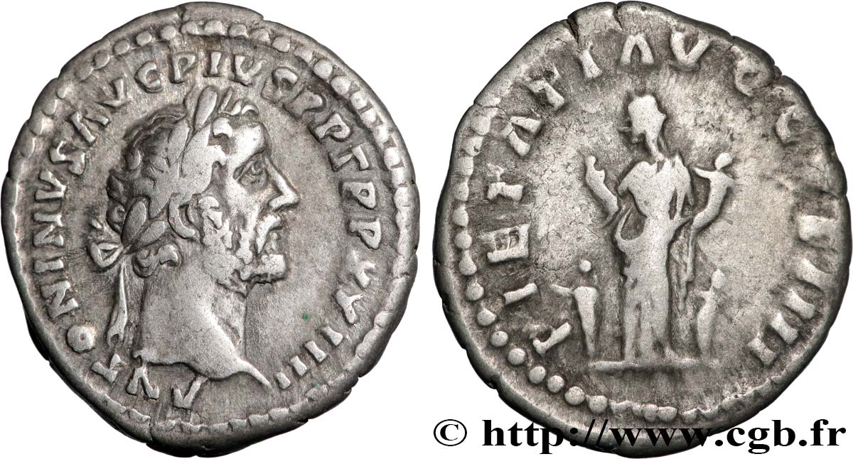 ANTONINUS PIUS Denier AU/XF