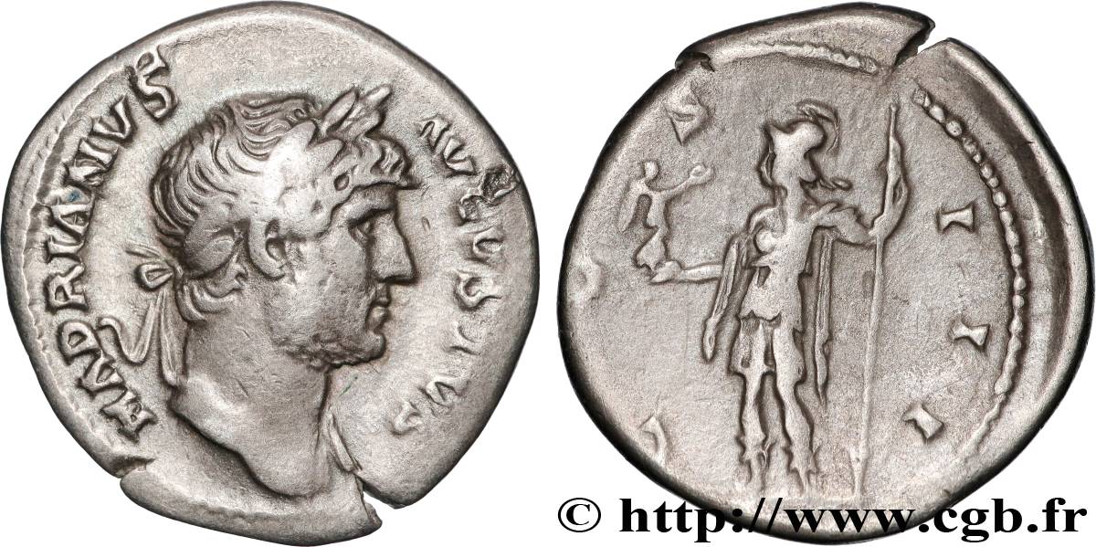 HADRIAN Denier AU/XF