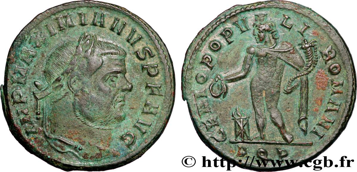 MAXIMIANUS HERCULIUS Follis ou nummus AU