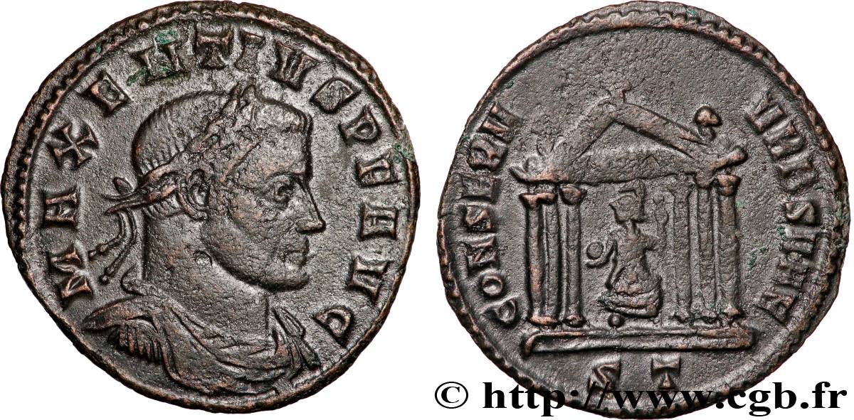 MAXENTIUS Follis ou nummus XF