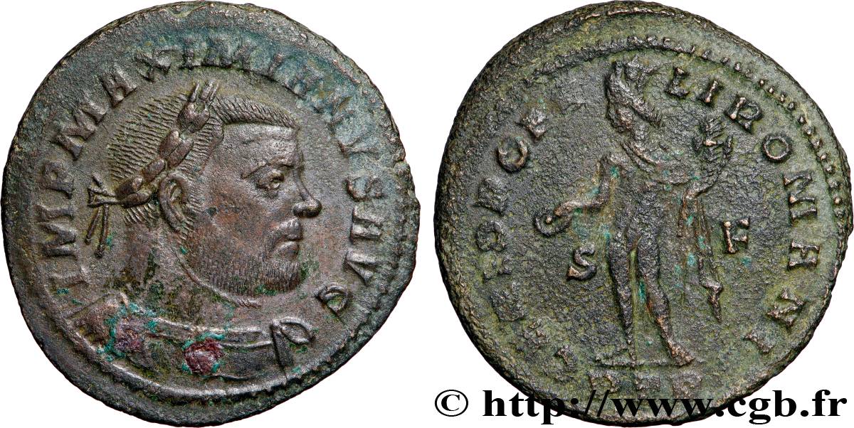 MAXIMIEN HERCULE Follis ou nummus TTB+/TTB
