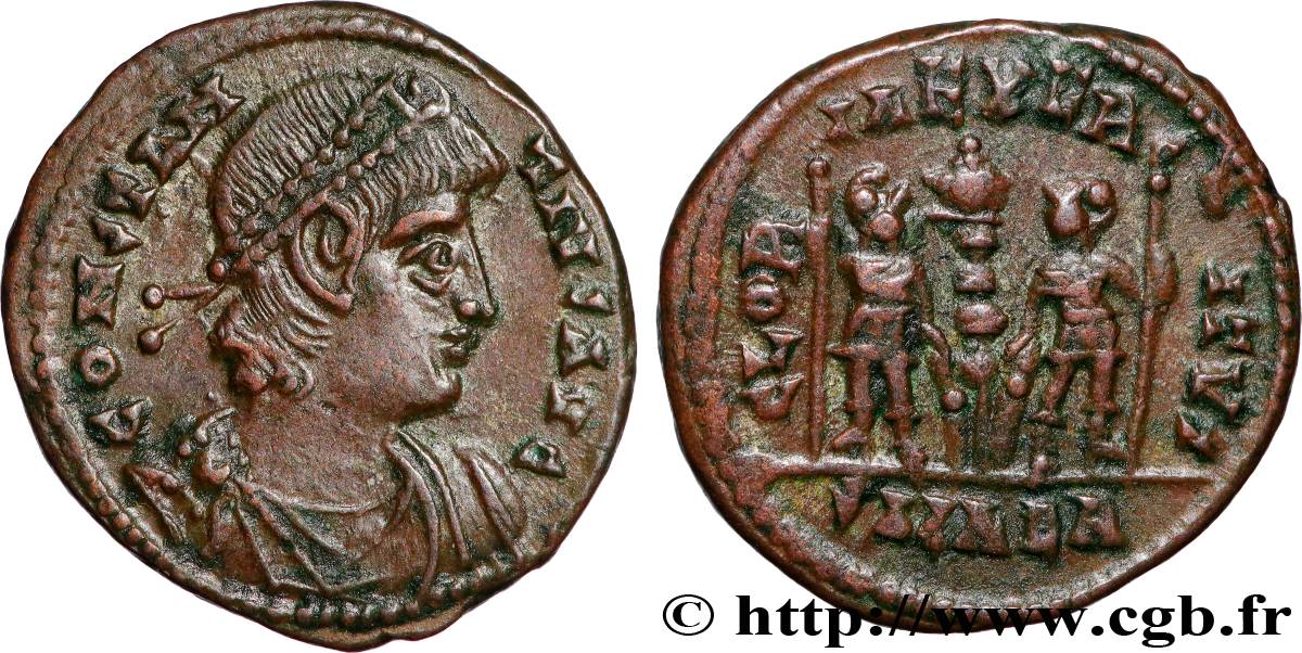 CONSTANTIUS II Centenionalis ou nummus AU/XF