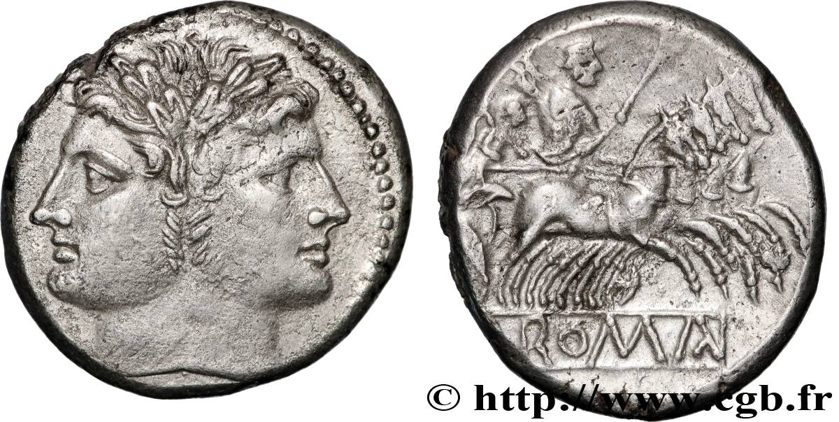 ROMAN REPUBLIC - ANONYMOUS Didrachme ou quadrigatus AU/AU