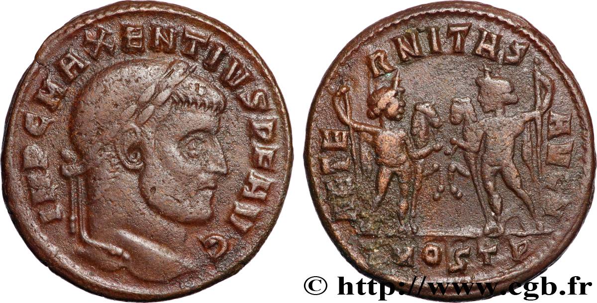 MAXENTIUS Follis ou nummus SS