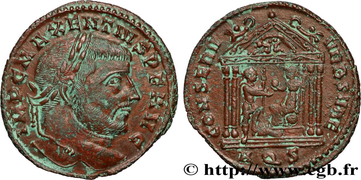 MAXENTIUS Follis ou nummus AU/XF