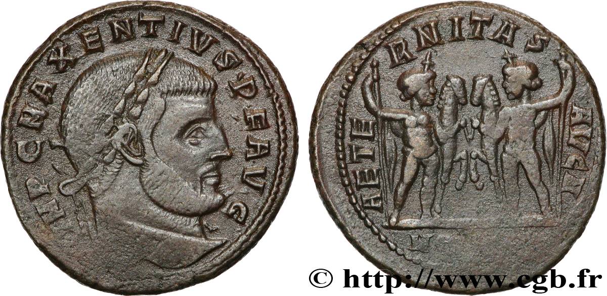 MAXENTIUS Follis ou nummus AU/XF