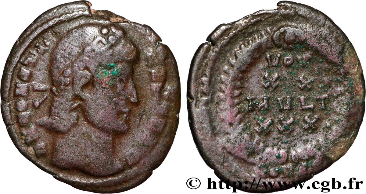 CONSTANTIUS II Centenionalis ou nummus XF