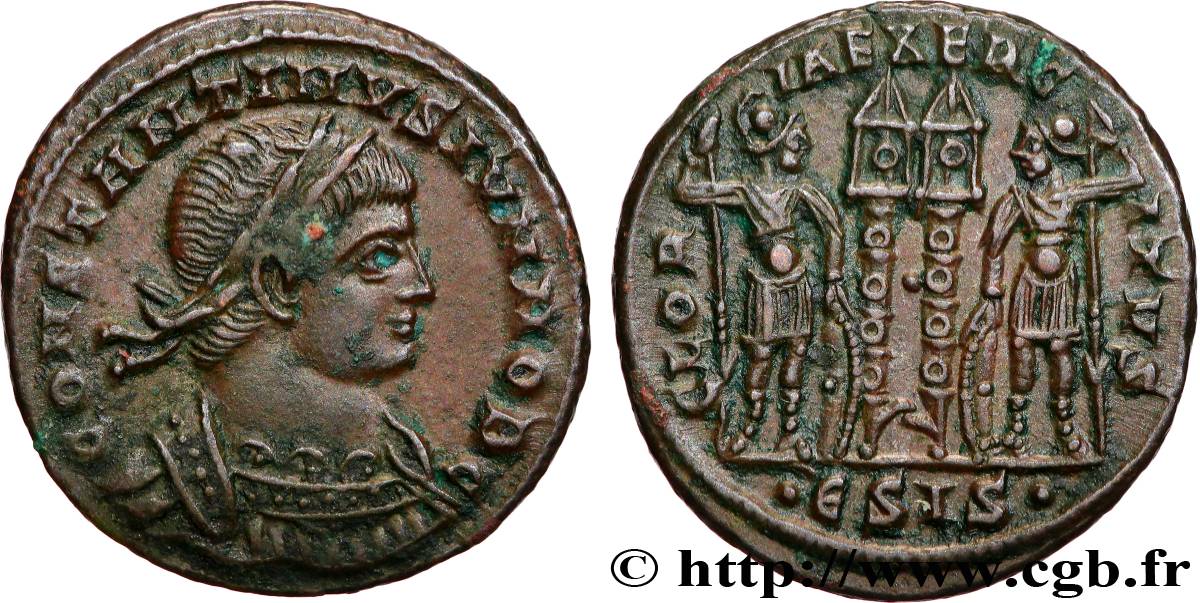 CONSTANTIN II Centenionalis ou nummus TTB+/SUP