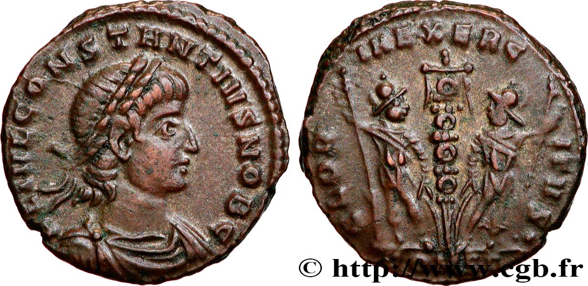 CONSTANCE II Centenionalis ou nummus SUP/TTB+