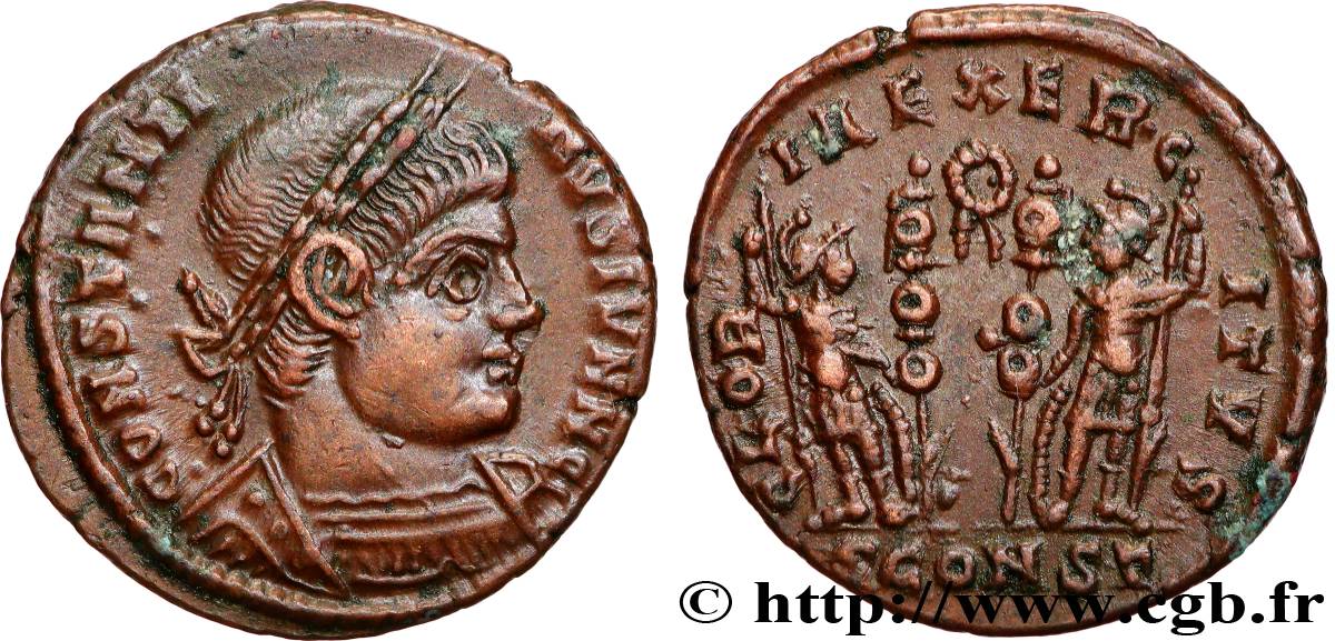 CONSTANTINE II Centenionalis ou nummus AU/AU