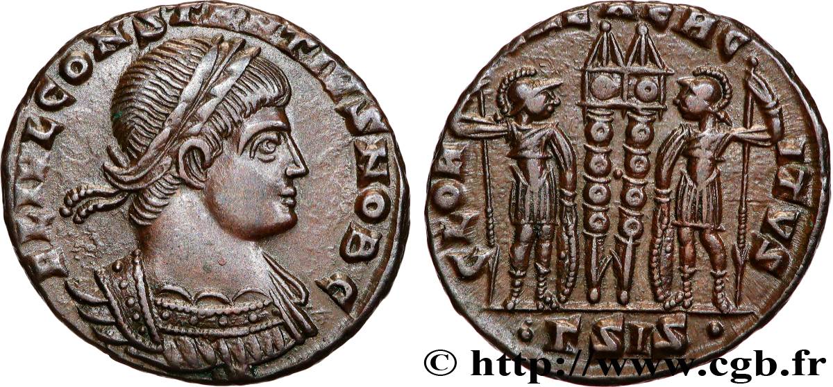 CONSTANTIUS II Centenionalis ou nummus MS/AU