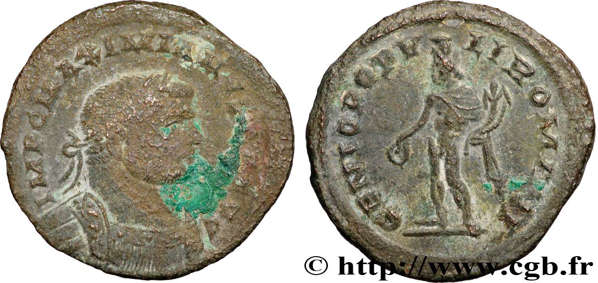 MAXIMIEN HERCULE Follis ou nummus TB+/TTB