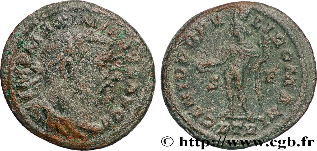 MAXIMIEN HERCULE Follis ou nummus TB+/TTB