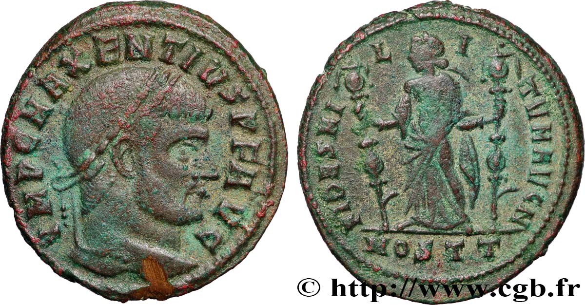 MAXENTIUS Follis ou nummus AU/XF