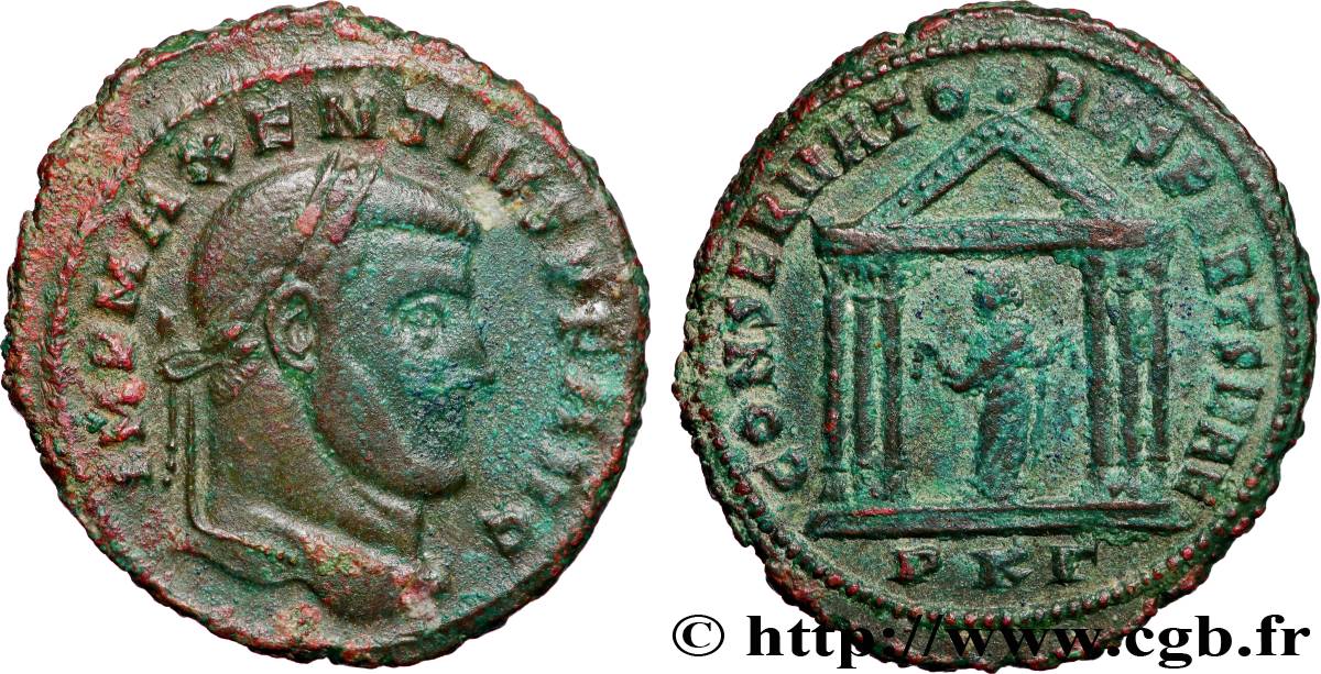 MAXENTIUS Follis ou nummus SS