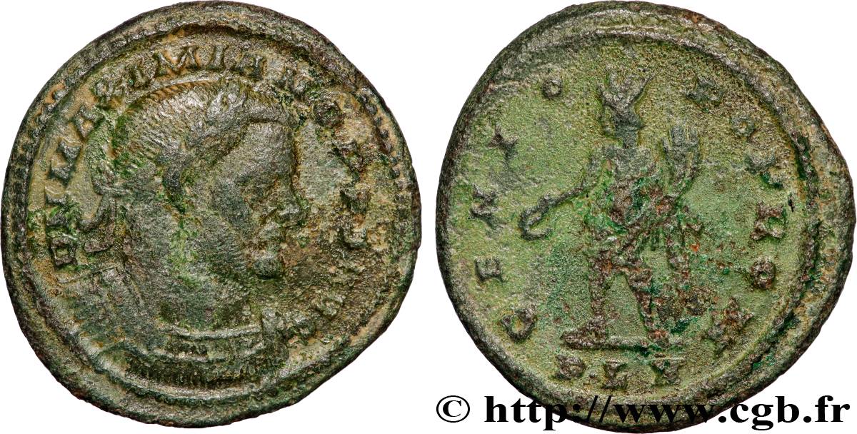 MAXIMIEN HERCULE Follis ou nummus TTB