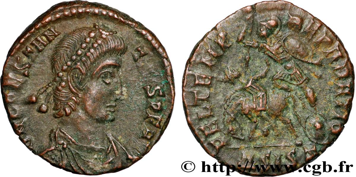 CONSTANTIUS II Maiorina réduite, (PB, Æ 3) AU/XF