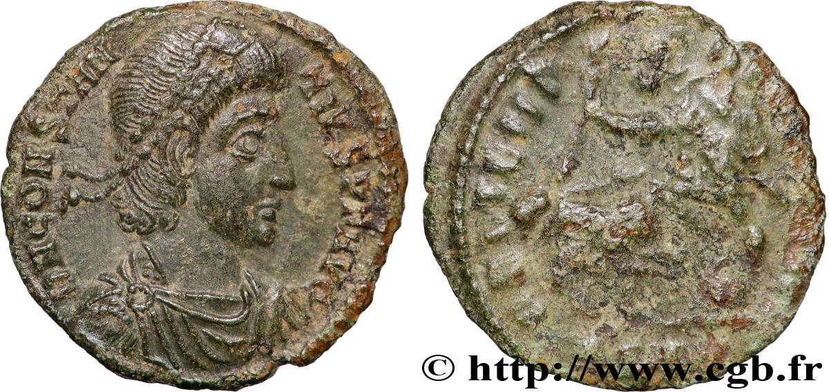 CONSTANTIUS II Maiorina réduite, (PB, Æ 3) AU/VF