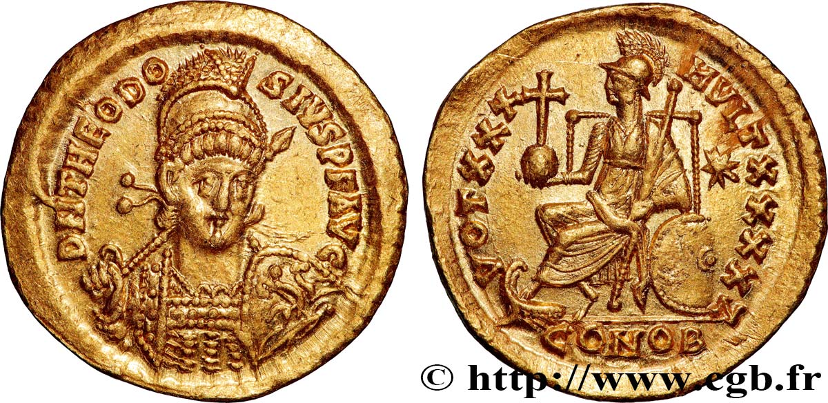 THEODOSIUS II Solidus fST