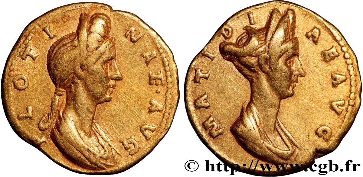 PLOTINE ET MATIDIE Aureus TTB+