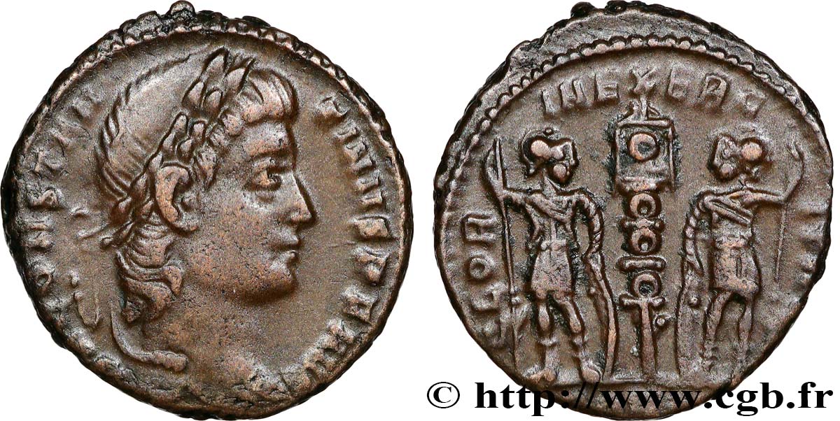 CONSTANTIN II Centenionalis ou nummus TTB+