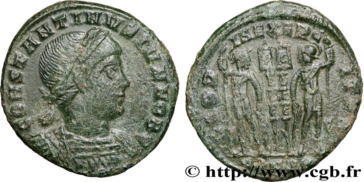 CONSTANTIN II Centenionalis ou nummus TTB+/TTB