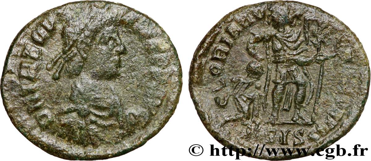 THEODOSIUS I Nummus, (PB, Æ 3) XF