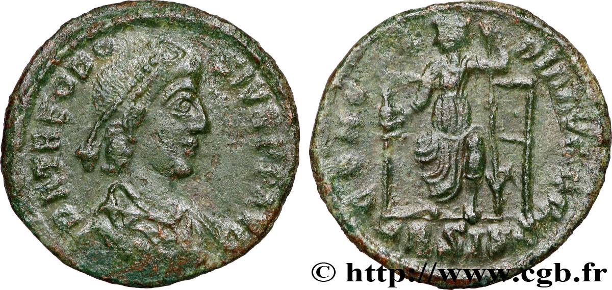 THEODOSIUS I Nummus, (PB, Æ 3) AU