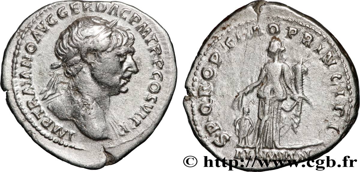 TRAJANUS Denier AU/XF