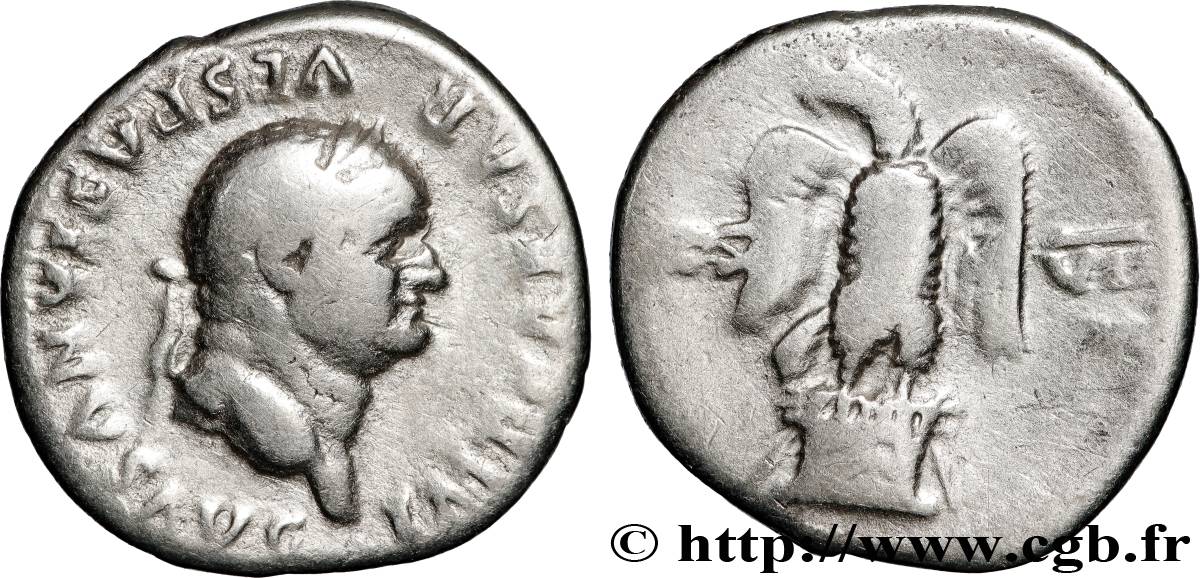 VESPASIAN Denier XF/VF