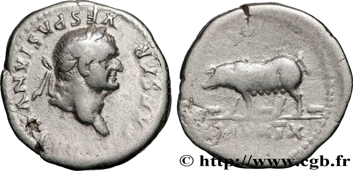 VESPASIAN Denier XF/VF