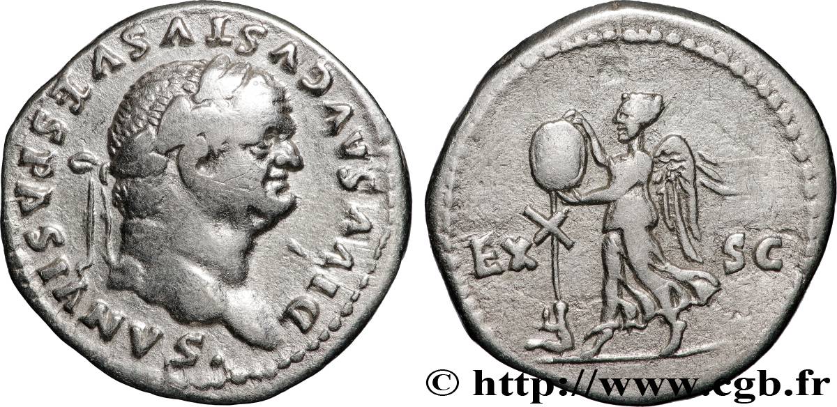 DIVUS VESPASIAN Denier AU/XF