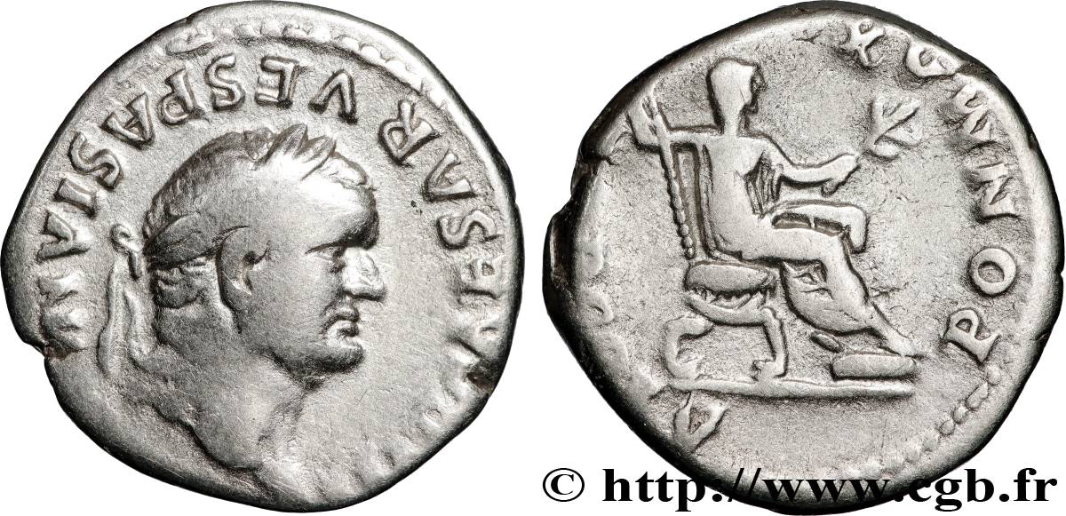 VESPASIAN Denier XF/VF