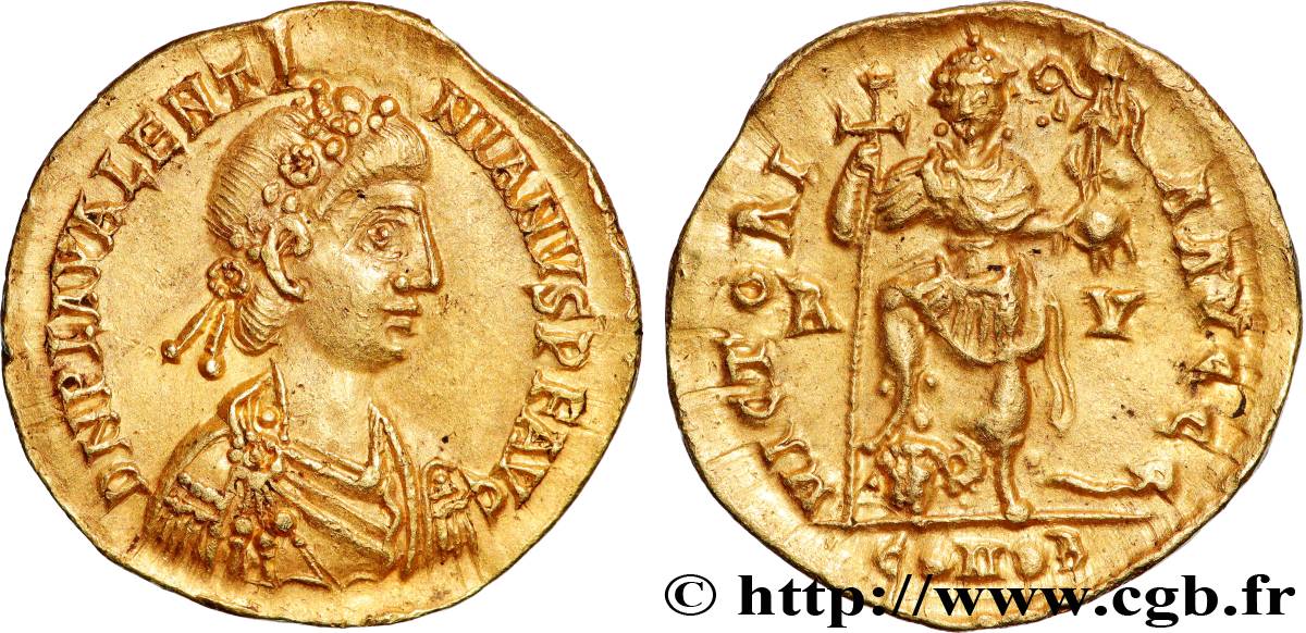 VALENTINIAN III Solidus AU