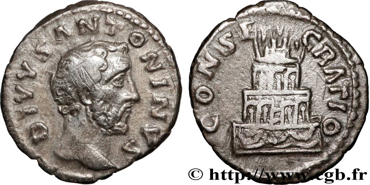 DIVUS ANTONINUS PIUS Denier XF