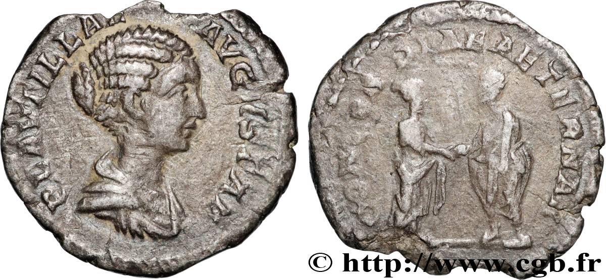 PLAUTILLA and CARACALLA Denier XF