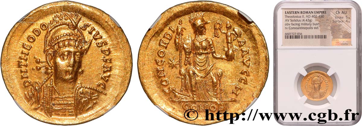 THEODOSIUS II Solidus fST