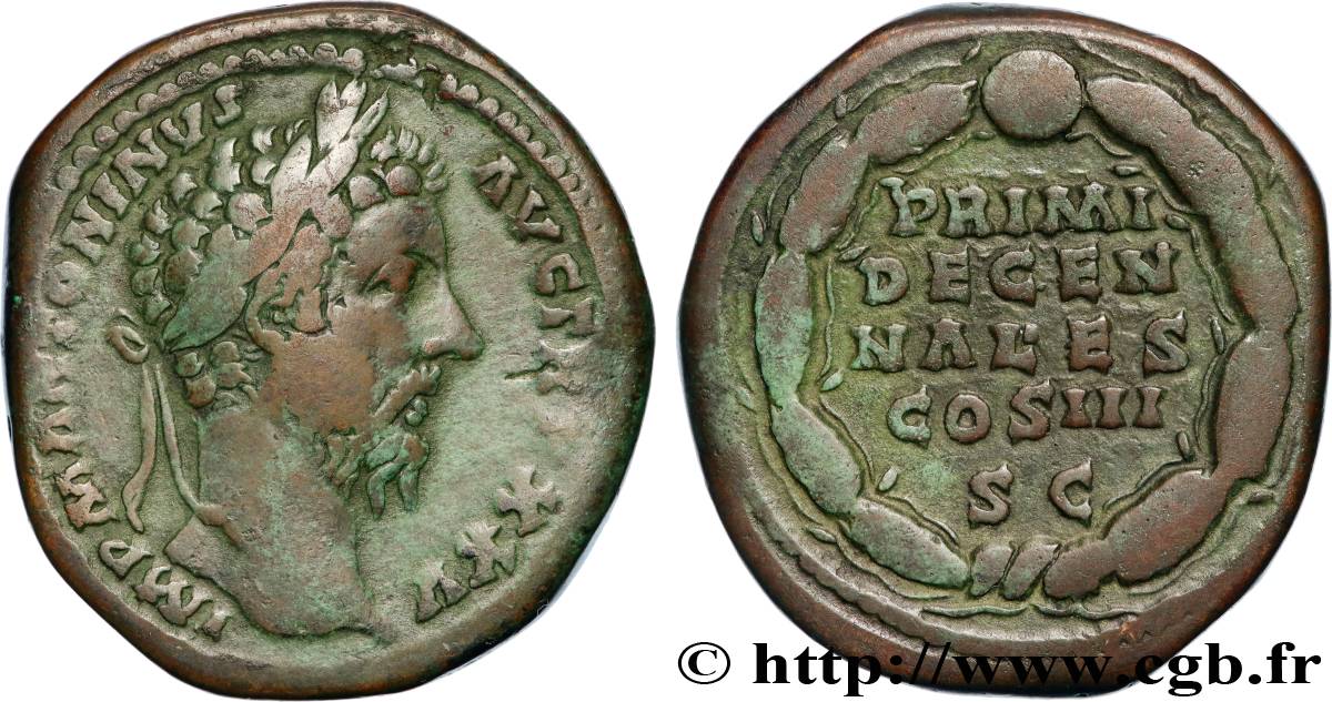 MARCUS AURELIUS Sesterce SS