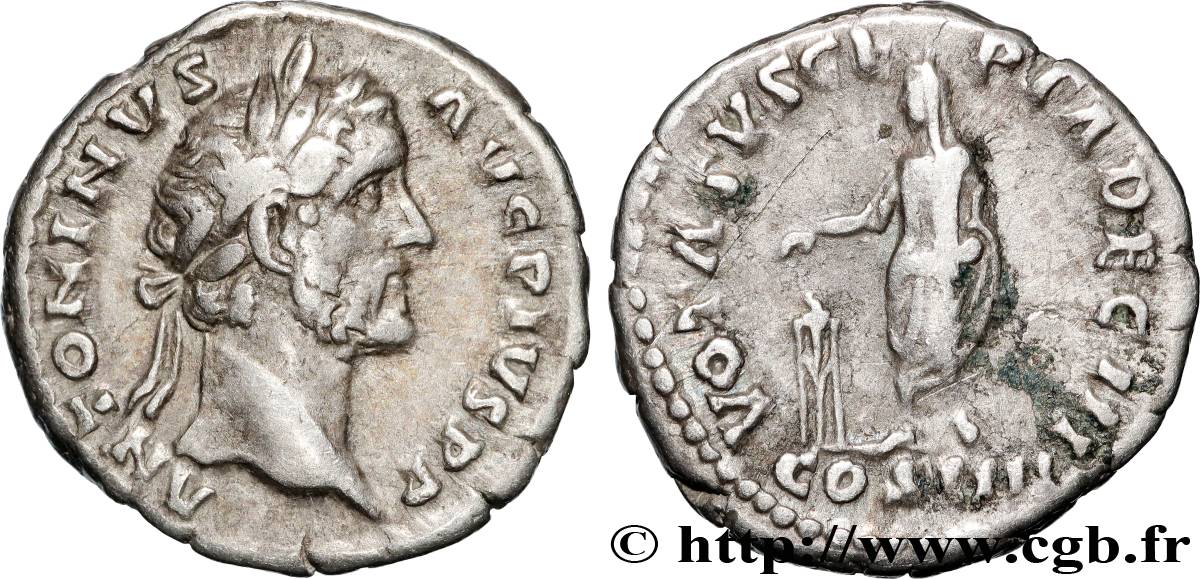 ANTONINUS PIUS Denier AU/XF